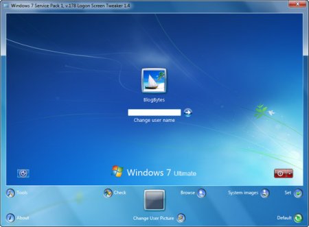 Windows 7 Logon Screen Tweaker