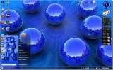 Blue Spheres 3D Windows 7 üçün mövzu