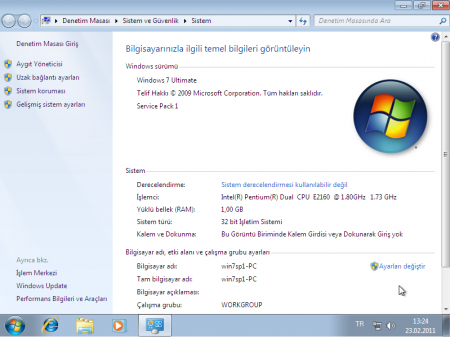 Windows 7 SP1 Türkcə MSDN Orjinal versiya (32Bit/64Bit)