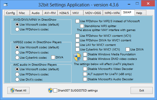 ADVANCED Codecs for Windows 7/8/10 7.4.6 + x64 / Win7codecs