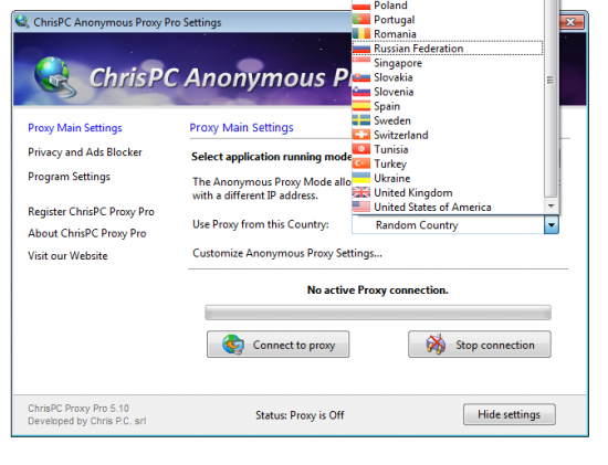 ChrisPC Anonymous Proxy Pro 6.30 + Free