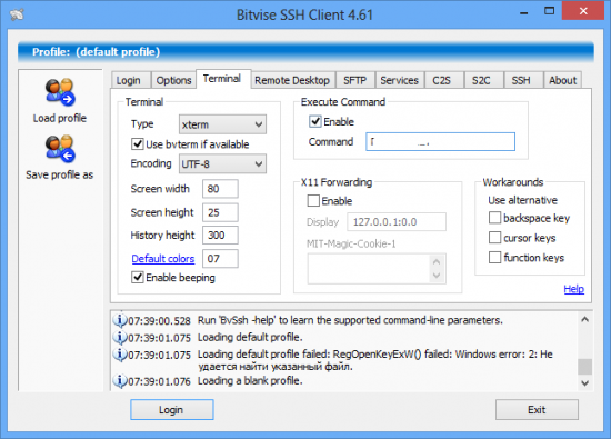 Bitvise SSH Client v6.44