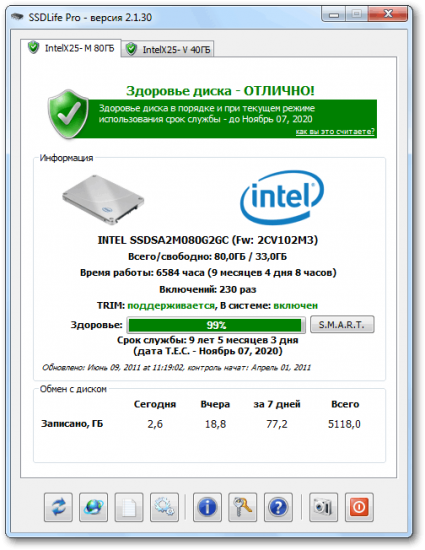 SSDlife 2.5.82 Free + Pro + Ultrabook