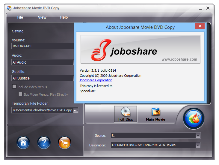 Joboshare Movie Dvd Copy - downloadcnetcom