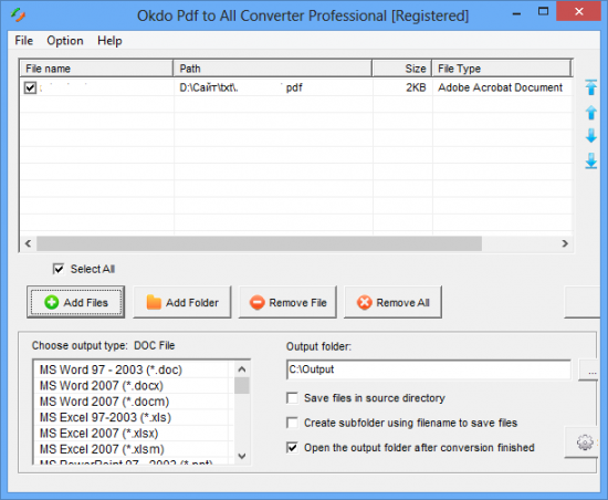 Okdo Pdf to All Converter Professional 5.5