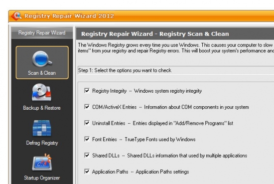 Registry Repair Wizard 2012 Build 6.80