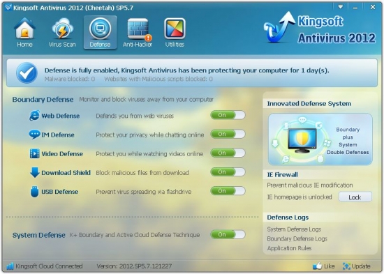 Kingsoft Antivirus 2012 SP5.7