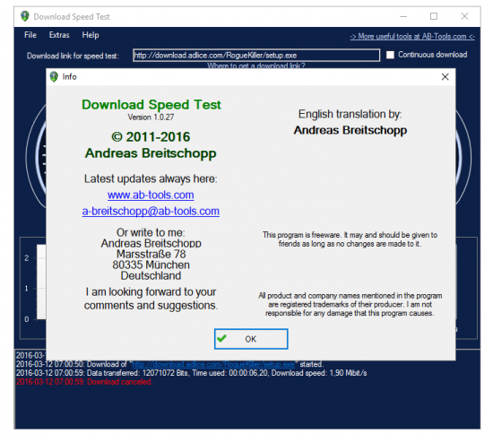 Download Speed Test 1.0.27
