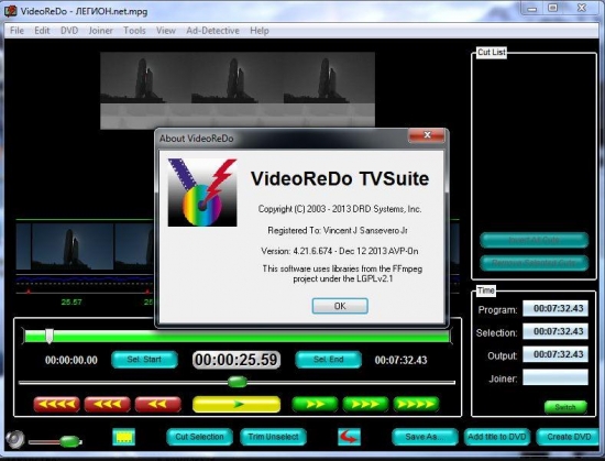 VideoReDo TVSuite H.264 4.21.6.674