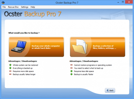Ocster Backup Pro 8.19 / Free 1.93
