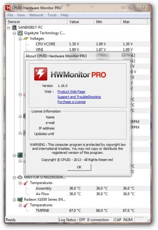 CPUID HWMonitor Pro 1.16 [ENG]