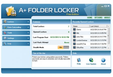 A+ Folder Locker 1.1 / Anti Tracks 9.0.1 / Memory Washer 7.1 (Free Edition)