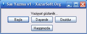 Səs Yazma v1 - XazarSoft