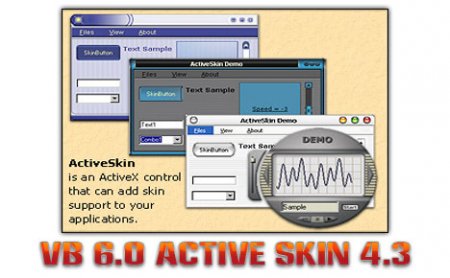 Visual Basic 6 üçün Active Skin 4.3 komponenti+80 ədəd Skin+Video dərslik