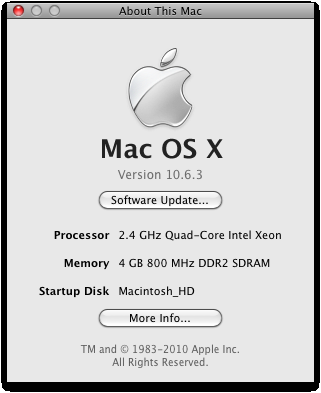 Mac OS X Snow Leopard Install DVD 10.6.3 Retail
