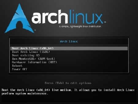 Archiso-2013.01.23 Extended Edition 0.9 (x86, amd64)