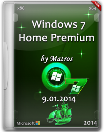 Windows 7 Home Premium SP1  9.01.2014 (32bit+64bit) (2014) RUS