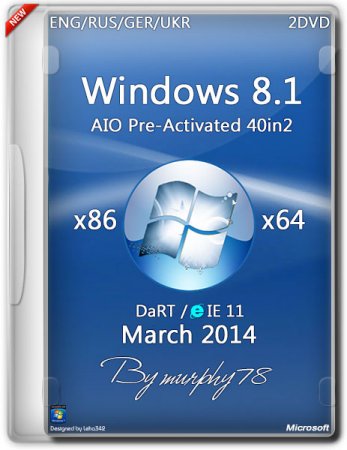 Windows 8.1 AIO 40in2 Pre-Activated DaRT 8.1 (x86/x64) (2014) [ENG/RUS/GER/UKR]