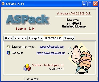 ASPack 2.34 (multi/rus)