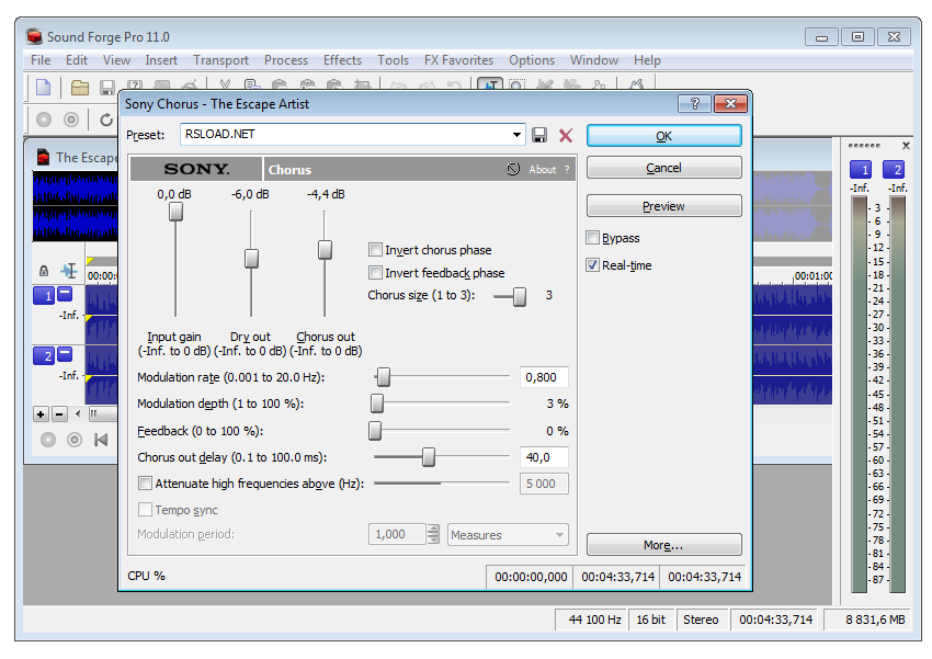 sound forge pro 11 xml import