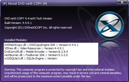 DVD neXt COPY neXt Tech Edition v4.4.9.4