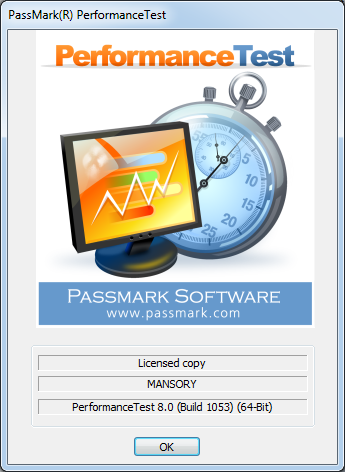 PassMark PerformanceTest 8.0 Build 1053
