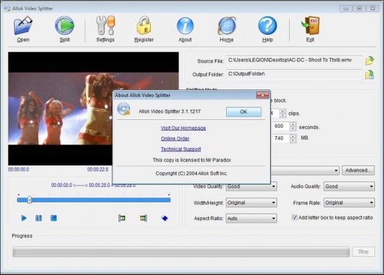 Allok Video Splitter 3.1.1217