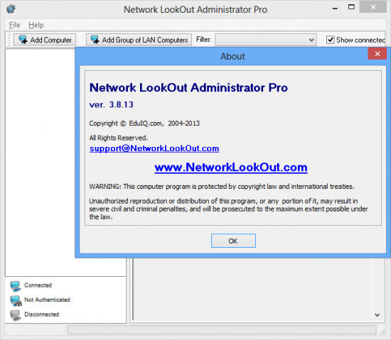 Network LookOut Administrator Professional 3.8.25