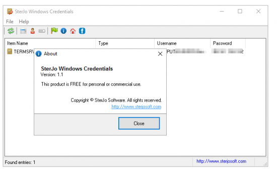 SterJo Windows Credentials v1.1 + Portable