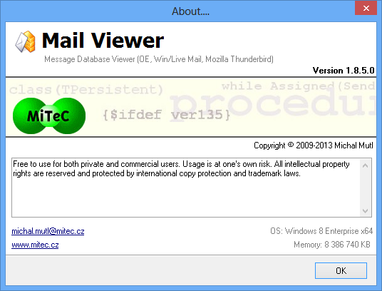 MiTeC Mail Viewer v1.8.10
