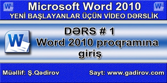 Microsoft Word 2010 - Azərbaycanca 38 video dərslik